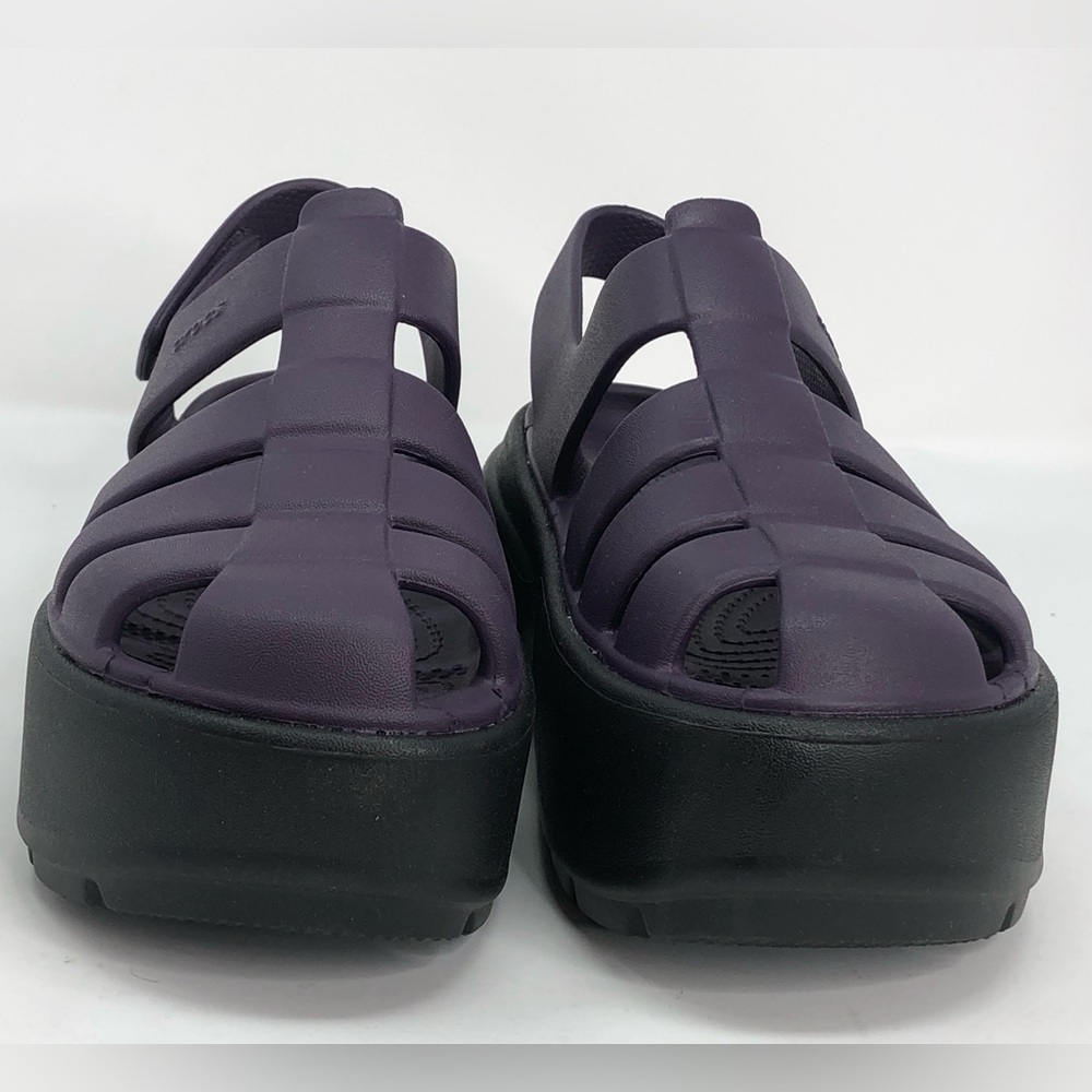 Crocs Women’s Stomp Fisherman Sandal 209938 Purple Black - Size 7 - Picture 7 of 10